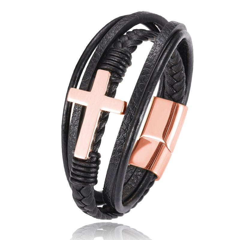 LeatherCross Bracelet