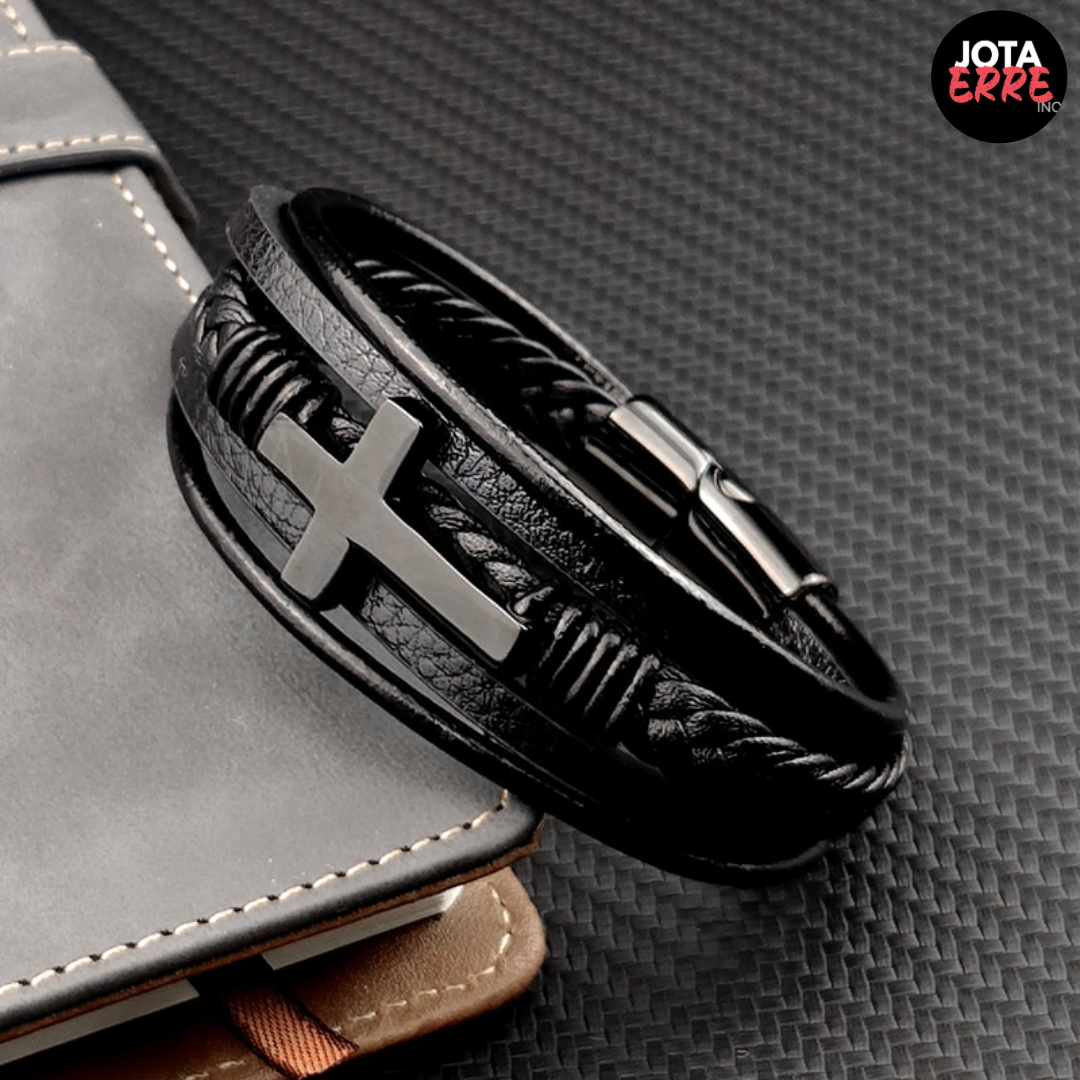 LeatherCross Bracelet