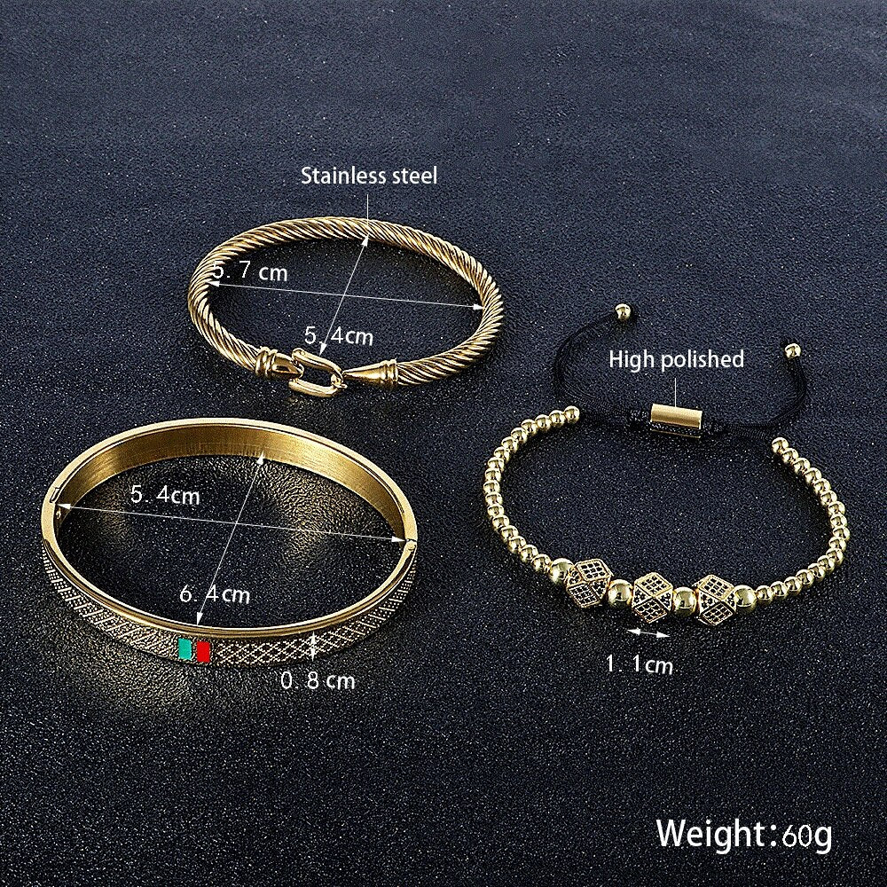 Kit com 3 Pulseiras RucciGang