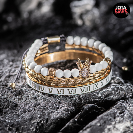 Kit com 3 Pulseiras BrancoLuxury
