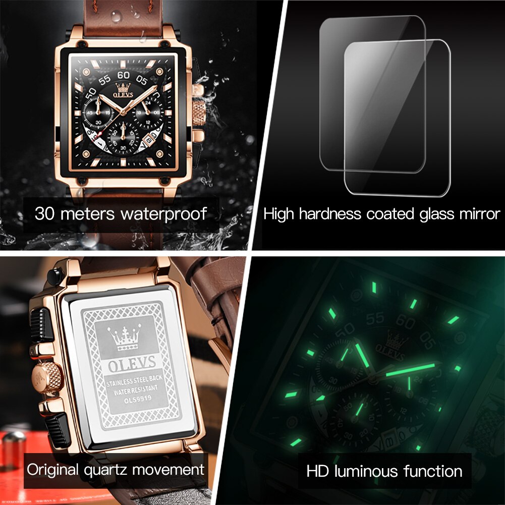 Olevs SquareBrand Watch®